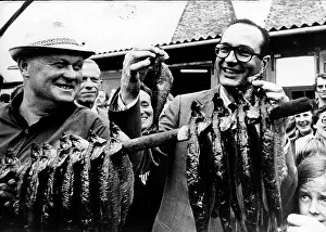 Smoked: PM Jacques Chirac with herring in Copenhagen, Denmark