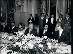 Chirac: PM Jacques Chirac and Saddam Hussein of Iraq, Paris