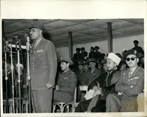 Gamal: PM Nasser of Egypt attends ceremony, Shallufa Barracks
