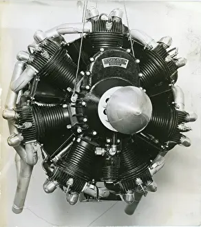 Radial: Pobjoy Cascade seven-cylinder radial engine of 70hp
