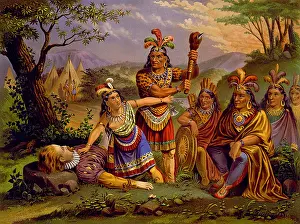 1595: Pocahontas Saving John Smith, 1607