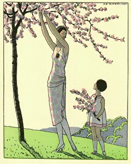 Slim: Pochoir Print, Spring by Andre Marty