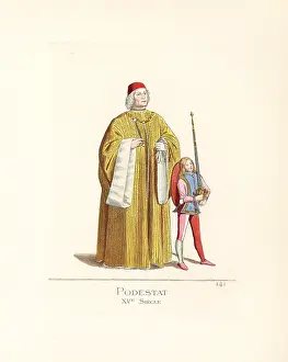 Podesta: Podesta and page, 15th century