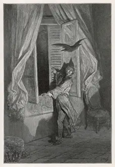 Yore: Poe - Raven Flies in - Dore