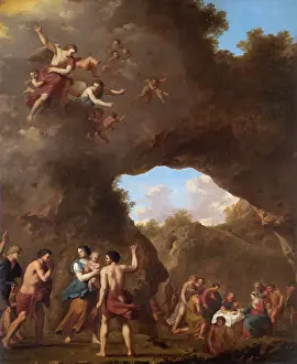 Poelenburgh: Poelenburgh - Angels guiding Shepherds to the Nativity