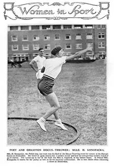 Sportswomen: Poet and discus thrower, Mlle. H. Konopacka