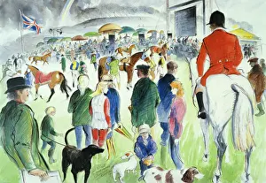 Clair: Point to Point ' horses & riders with crowd