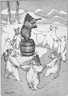 Highlighting: Polar bears dancing in a ring