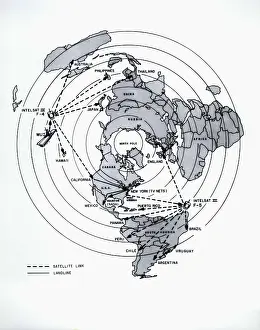 Uniquely: Polar projection of the globe for Apollo 11 splashdown