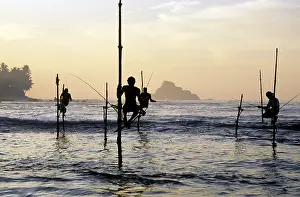 Stilt: Pole fishermen, Sri Lanka - 2