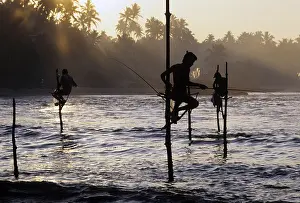 Stilt: Pole fishermen, Sri Lanka - 3