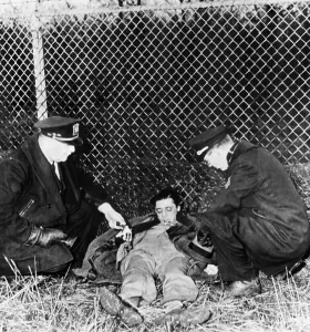 Perdition: Police next the to dead body of Frank The Enforcer