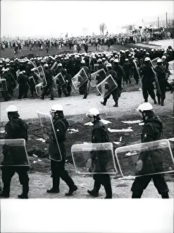 Extremists: Police and demonstrators, nuclear building site, Germany
