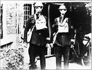 Kitted: POLICE IN GAS MASKS