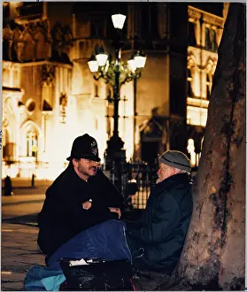Compassion: POLICE AND HOMELESS MAN