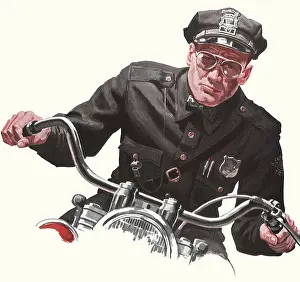 Enforcement: Police Officer on Motorcycle