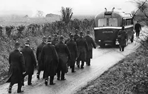Task: Police operation in Wortham, England, 1934