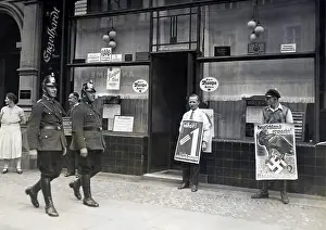 Campaigning: Police patrol secures a polling station on