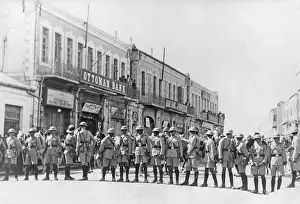 Palestinian: Police ranks against demonstration in Jerusalem, 1933