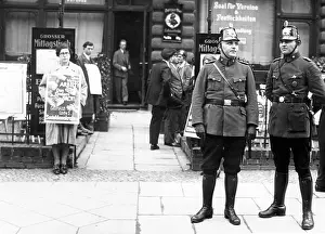 Helper: Police securing a polling station, 1932