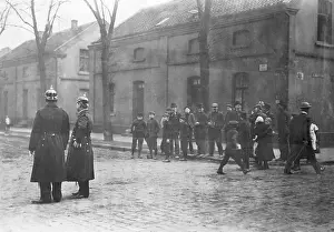 Gelsenkirchen: Police during a strike in Gelsenkirchen, 1912