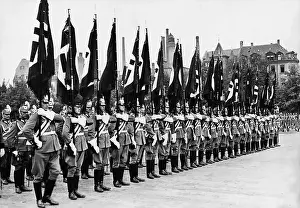 Ceremonious: Police troop in parade uniform, 1935