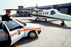 Propellers: Policeman, car and light aircraft