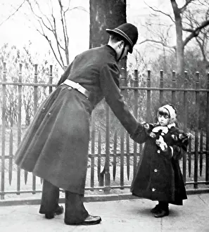 Policeman with child