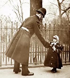 Policeman with child