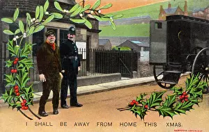 Sway: Policeman dragging away a criminal at Christmas
