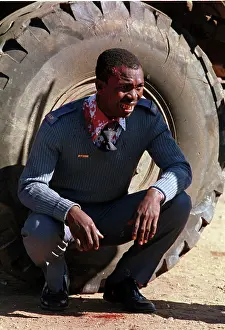 Kagiso: Policeman is hit by a brick