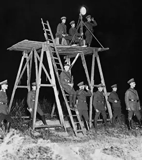 Thefts: Policemen guarding potato fields, 1923