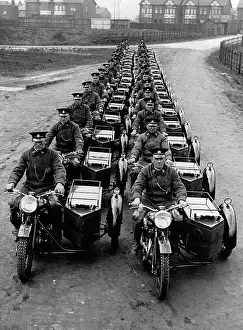Sidecars: Forty policemen with motorbikes
