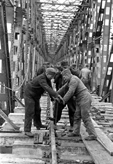 Weichsel: A from Polish military forces damaged bridge over