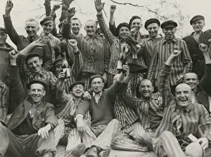 Constituted: Polish prisoners toast their liberation from the