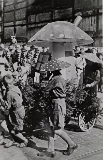 Toadstool: Polish Scouts performing at an event