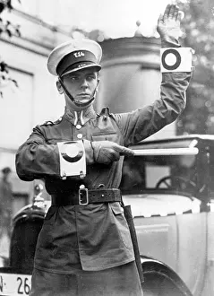 Directs: Polish traffic policeman, 1937