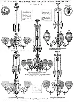 Chandeliers: Polished brass chandeliers, Plate 259