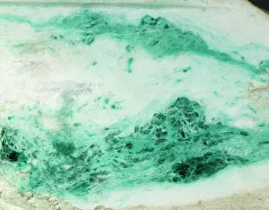 Jade: Polished slab of jade
