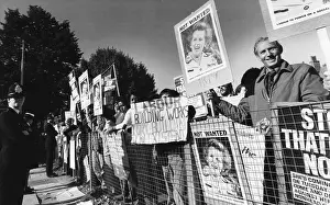 Unpopular: Political demonstration against Margaret Thatcher