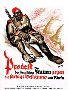 Racialist: politics, propaganda, poster Protest of the German