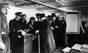 Hansestadt: Polling station on a passenger ship, 1933