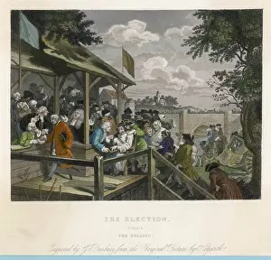 Booths: The Polling, Voting at an election by William Hogarth