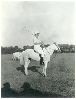 Polo player on his pony