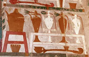 Perfume: Polychrome limestone reliefs depicting essences and perfumes