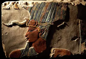 Sixth: Polychrome relief of Pharaoh Thutmose III (h.1490-1436 BC)
