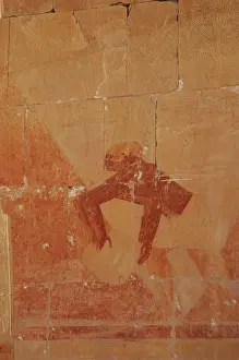 Bahri: Polychrome reliefs depicting an Egyptian worker. Deir el-Bah