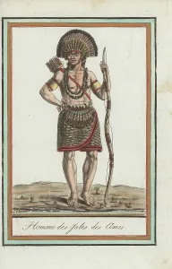 Noble Savage: Polynesian man of Tonga, Pacific Islands
