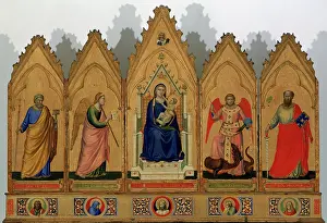 Polyptych: Polyptych of the enthroned Madonna