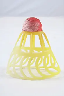 Polythene: Polythene badmington shuttlecock, rubber tip
